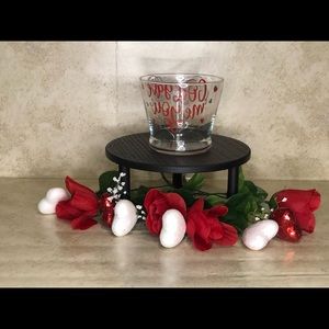 This glass hand made dish by me.